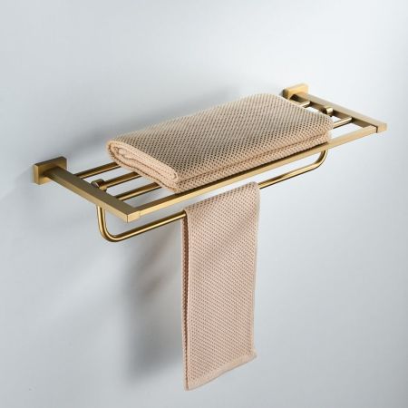 Полка для полотенец Shevanik SG5608G, золотой сатин, артикул SG5608G