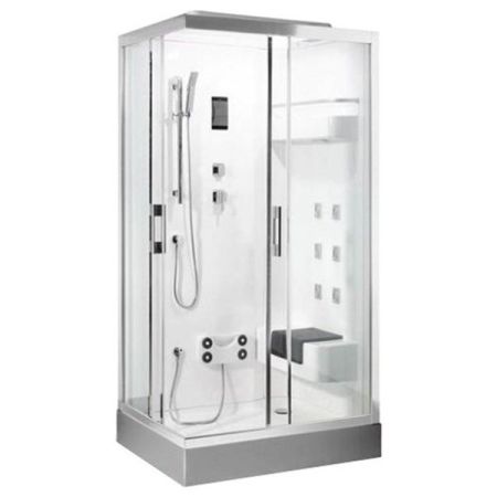 Душевая кабина Cerutti SPA 110x85 SW-C11085 R профиль Хром стекло прозрачное