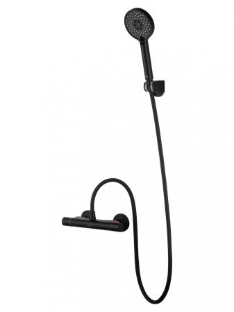 Смеситель для душа с термостатом WONZON & WOGHAND INN 5, Черный матовый (WW-B1005-A-MB)