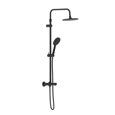 977800300 Jupiter душевая система со смесителем с термостатом чёрный, артикул 977800300