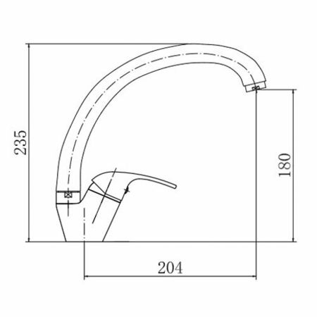 Смеситель для кухни FASHUN A4115, хром