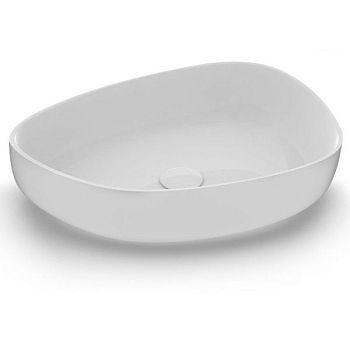 Olympia Metamorfosi, накладная раковина нестандартной формы 55x42xh14 см, с донным клапаном, цвет белый глянцевый