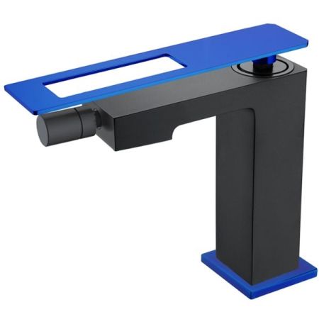 Смеситель для биде Boheme Q 146-BUV Черный Синий, артикул 146-BUV