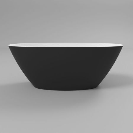 Ванна WHITECROSS Onyx B 160x75 (черный/белый мат) иск. камень