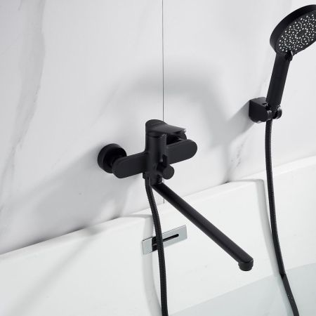 Смеситель для ванны Shevanik S4322H, черный