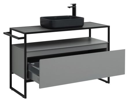 Тумба под раковину Allen Brau Priority 120 1.31004.PGM платина матовый, артикул 1.31004.PGM