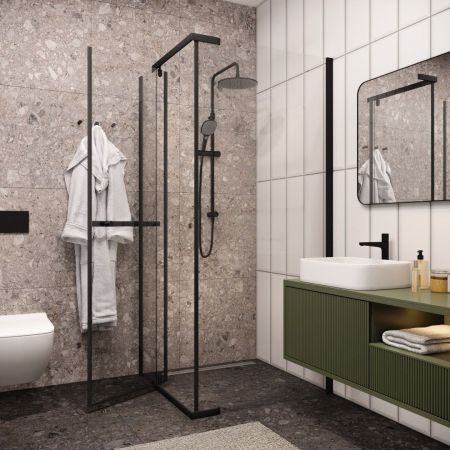 Ограждение MIMI ZQ91B душевое Cerutti SPA без поддона (90x90x195), артикул MIMI ZQ91B