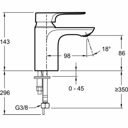 E72314-CP смеситель ALEO+ умывальник без д/к(хром), артикул E72314-CP