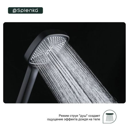 Лейка для душа Splenka S450.06.06, черный