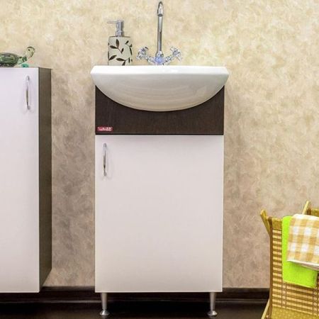 Тумба для раковины Sanflor Мокко 45 R Н0000000766 Венге Белая, артикул Н0000000766