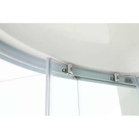 Душевая кабина Black&White Galaxy G8501-90х90 профиль Серебристый хром задняя стенка Белая, артикул 8501900