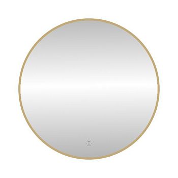 Зеркало с подсветкой LED Fixsen FX-1080G круглое 80х80 см, золотой сатин