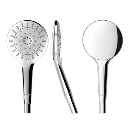 Ручной душ, Laufen, MyTwin, размер душевого диска, мм-120, форма-круглая, количество режимов-3, тип струи-дождь, массаж, микс, цвет-хром, артикул HF939029100000