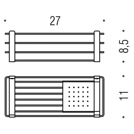 Colombo Angolari Полка металлическая, подвесная, цвет: PVD графит матовый, артикул B9632.GM