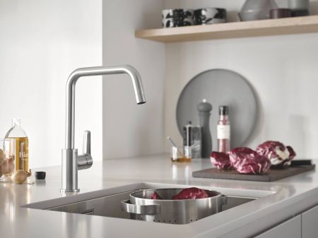 Смеситель для кухни GROHE Start 2021, высокий излив, суперсталь (30470DC0)