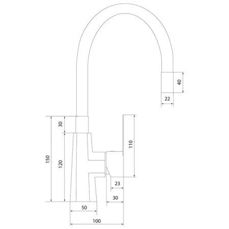 Смеситель для кухни с гибким изливом Славен СЛ-ОД-Н26, хром