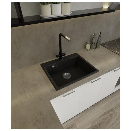 Кухонная мойка GranFest URBAN 658, черный, артикул 658 черный