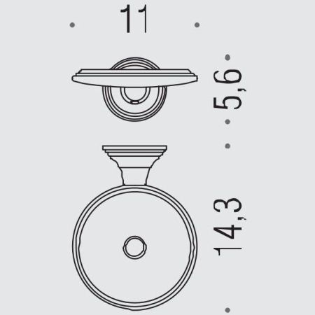 Colombo Hermitag Мыльница подвесная, цвет: PVD золото, артикул B3301.HPS