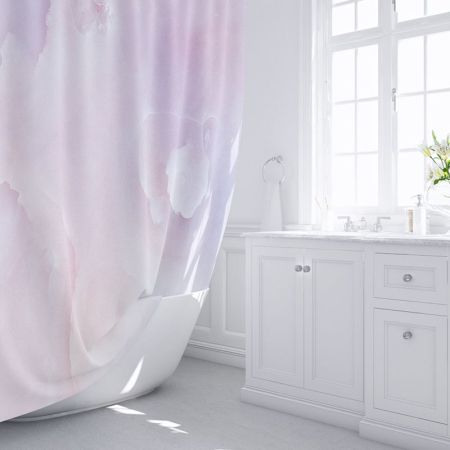 Штора для ванной комнаты FIXSEN DESIGN FX-2517, розовый, артикул FX-2517