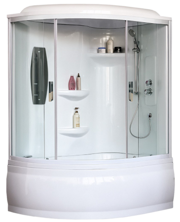 Душевая кабина Royal Bath  RB 140ALP-T (прозрачное) правая без гидромассажа, артикул RB140ALP-T-R/b/g