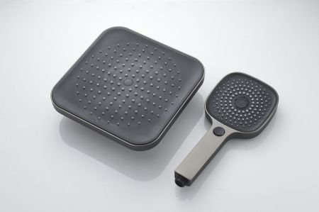 Душевая система Shevanik S9736T, оружейная сталь