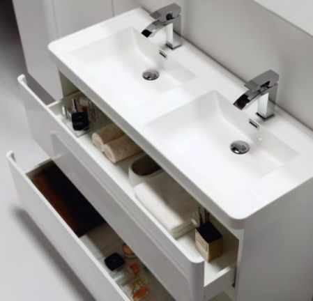 Тумба под раковину BelBagno Energia-N 120 2 подвесная Белая