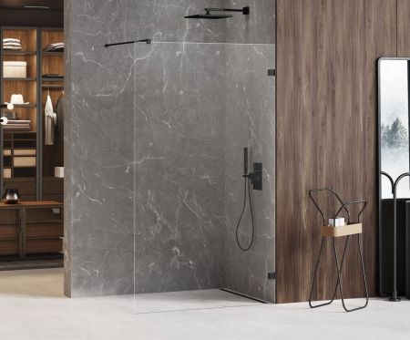 Душевое ограждение NEW TRENDY AVEXA BLACK 100x200 EXK-1627 (черный), артикул EXK-1627