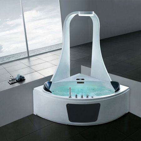Акриловая ванна Gemy G9069 K 151х151 с гидромассажем, артикул G9069K