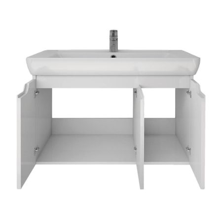 Тумба с раковиной подвесная Dreja Q(D) 80 см, белый, артикул 99-1003-com