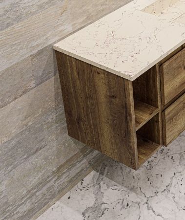 IBX YASMIN, боковой шкаф 20 см, 2 открытые полки, цвет белый глянцевый лак, артикул K50SELF20/BLANCOG