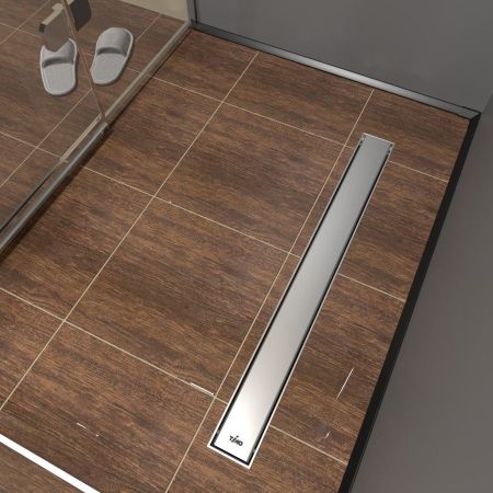 Душевой лоток (двухсторонняя решетка) TIMO Super Plast SP10900-PG10900, сатин, артикул SP10900-PG10900