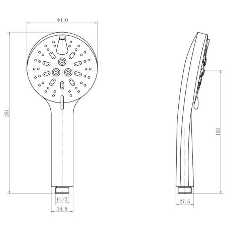 Лейка для душа FASHUN A15-7, чёрный