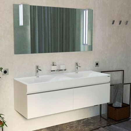 Тумба под раковину Velvex Pulsus 140 tpPUL.140-21 Белая, артикул tpPUL.140-21