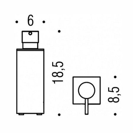 Colombo Look Дозатор для жидкого мыла, настольный, цвет: хром, артикул B9320.CR