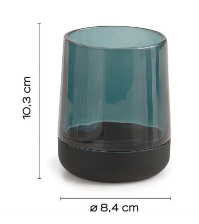 Gedy Nicole, настольный стеклянный стакан, цвет зеленый, артикул NC98(07)