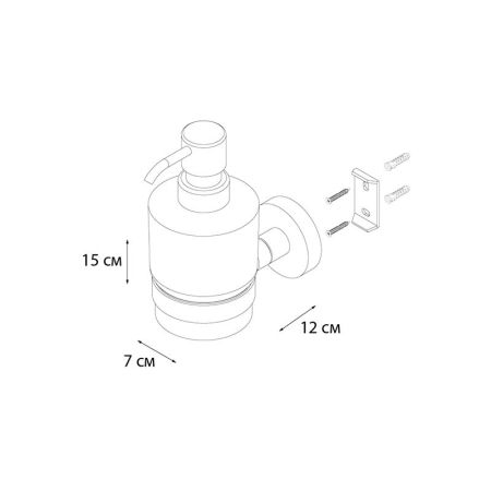 Дозатор жидкого мыла FIXSEN COMFORT    BLACK FX-86012, черный, артикул FX-86012