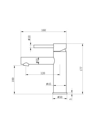 Смеситель для раковины WONZON & WOGHAND, Темный графит (WW-H9089-BGG), артикул WW-H9089-BGG