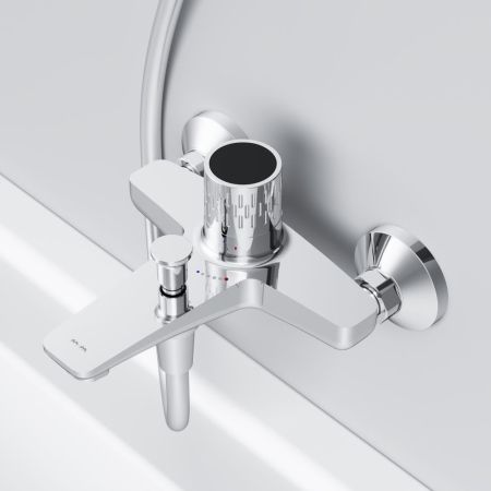 F90A10400 Gem Смеситель для ванны/душа с индикацией температуры, хром, шт., артикул F90A10400