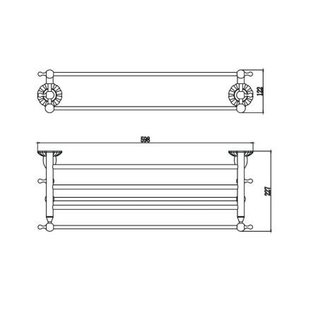 Полка для полотенец Savol S-08944C, бронза, артикул S-08944C
