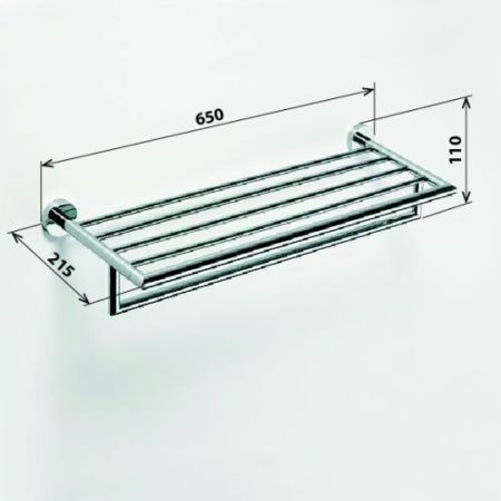 Полочка для полотенец 220x600мм, артикул 104205072