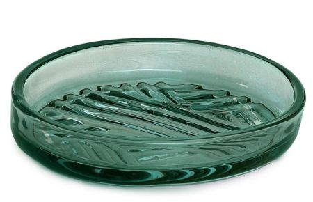 Gedy Corinne, настольная стеклянная мыльница, цвет зеленый, артикул CR11(07)