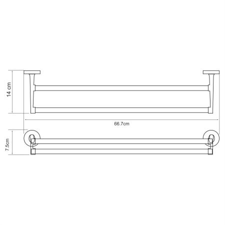 Rhein K-6240 Держатель полотенец двойной, артикул K-6240
