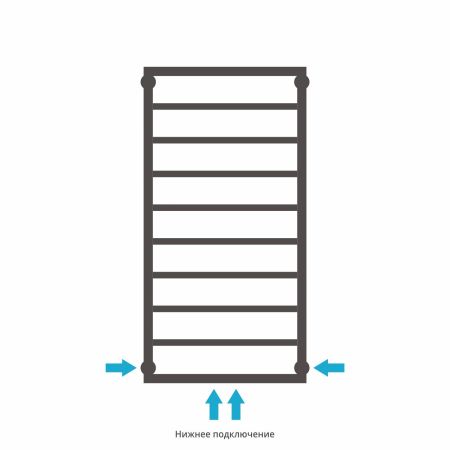 Полотенцесушитель водяной КАНЦЛЕР 1000х500 (Состаренная ЛАТУНЬ), артикул 051-0254-1050