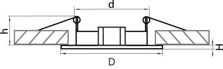 Светильник точечный встраиваемый декоративный под заменяемые галогенные или LED лампы Lega 16 Lightstar 011017, артикул 011017