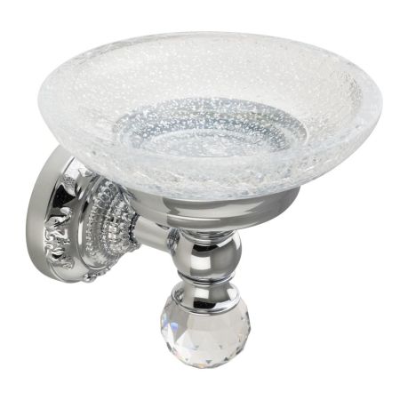 CRISTALIA Mыльница настенная, стекло/хром/SWAROVSKI, артикул 16790