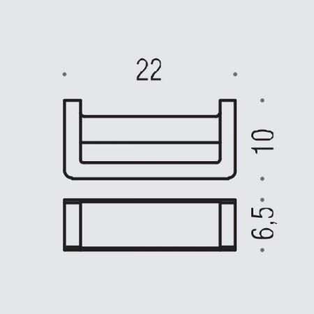 Colombo Over Полотенцедержатель 22 см, цвет: матовая сталь, артикул B7031.SS