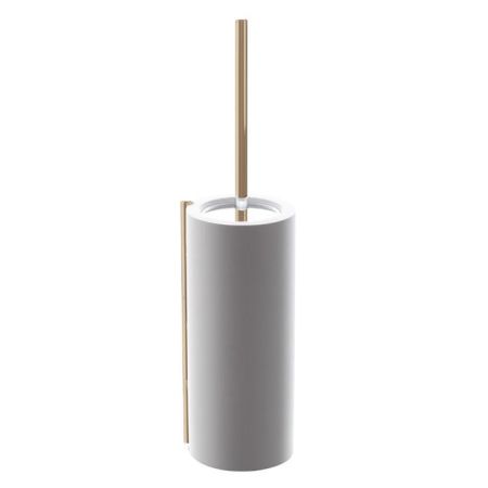 BERTOCCI Easy Ерш напольный из композита, отделка "медовые соты", цвет белый матовый/розовое золото, артикул 130 2922 5500