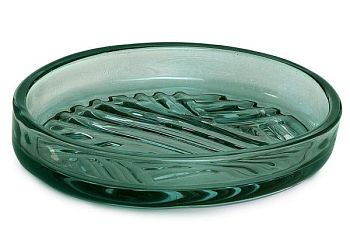 Gedy Corinne, настольная стеклянная мыльница, цвет зеленый