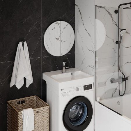 Раковина над стиральной машиной Maretti KA13SM27-844, белая, артикул KA13SM27-844