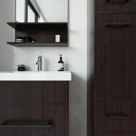 Тумба под раковину напольная Бриклаер ЧИЛИ венге, 60 см, артикул 4627125415142